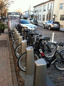 bike rack at High for COGO